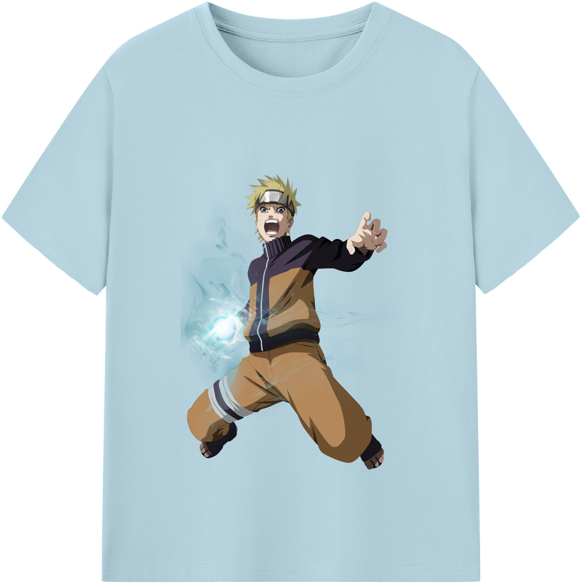 （画像用） NARUTO -ナルト- うずまき ナルト Uzumaki Naruto 綿100％半袖Tシャツ（フロントプリント）